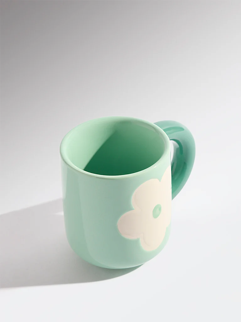 Westside Home Blue Floral Pattern Mug