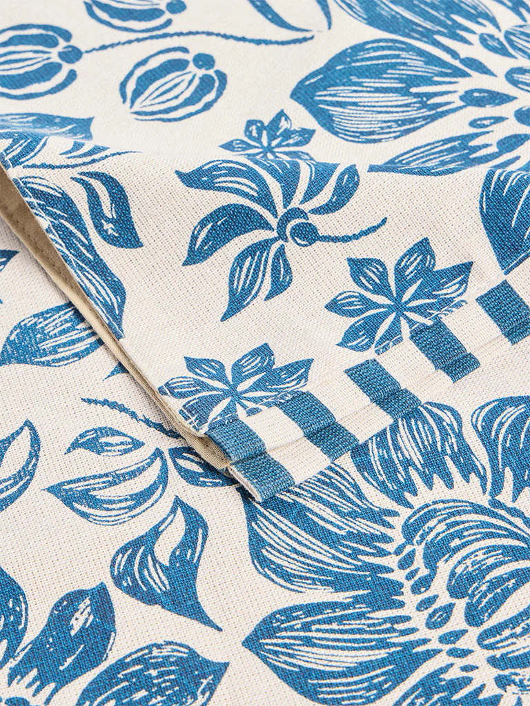 Westside Home Blue Floral Printed Table Runner - Image 4