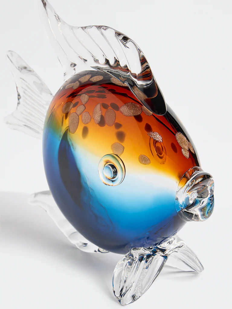 Westside Home Blue Glass Fish Decorative Object - Image 3