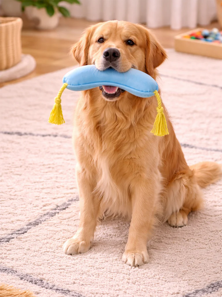 Westside Home Blue Plush Pet Neck Band
