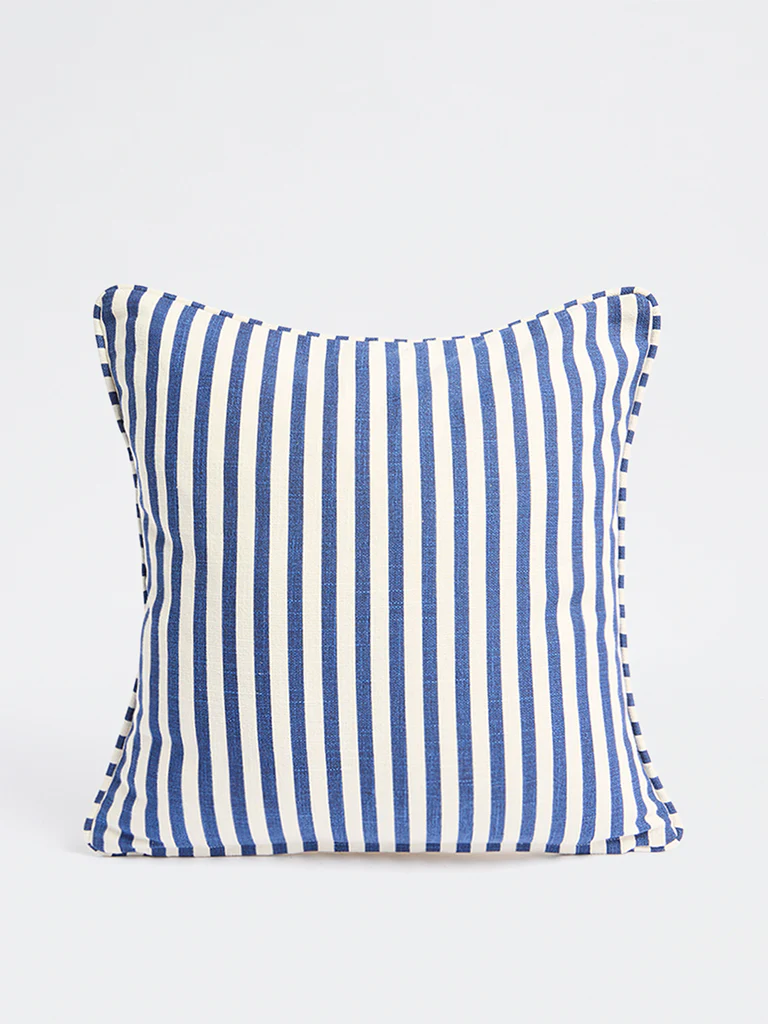 Westside Home Blue Toile-Printed Cushion Cover - Image 3