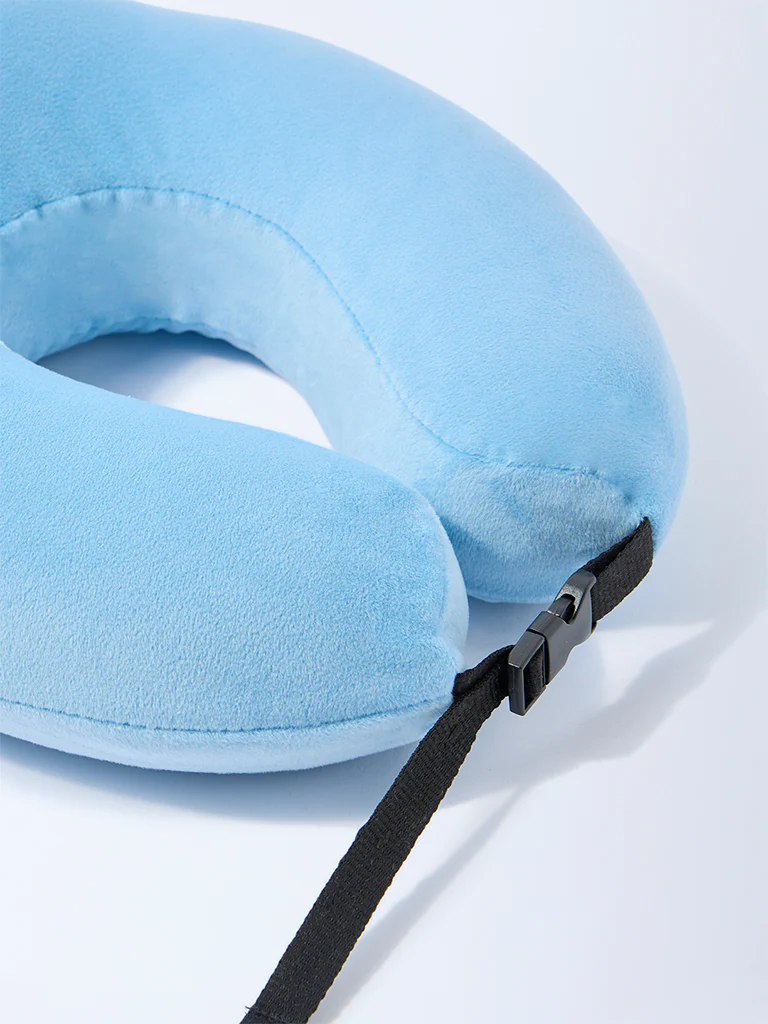 Westside Home Blue Travel Pillow - Image 3