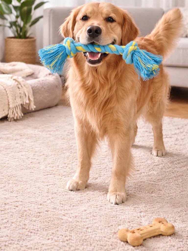 Westside Home Blue Twisted Rope Pet Toy