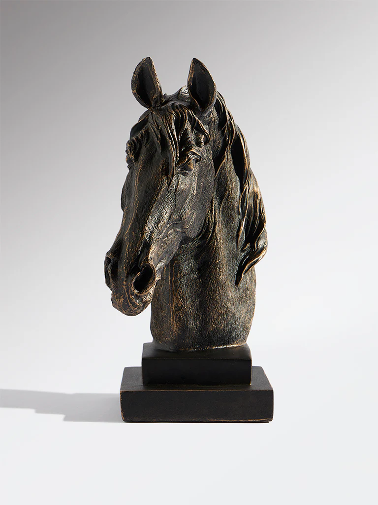 Westside Home Bronze Horse Head Decorative Object