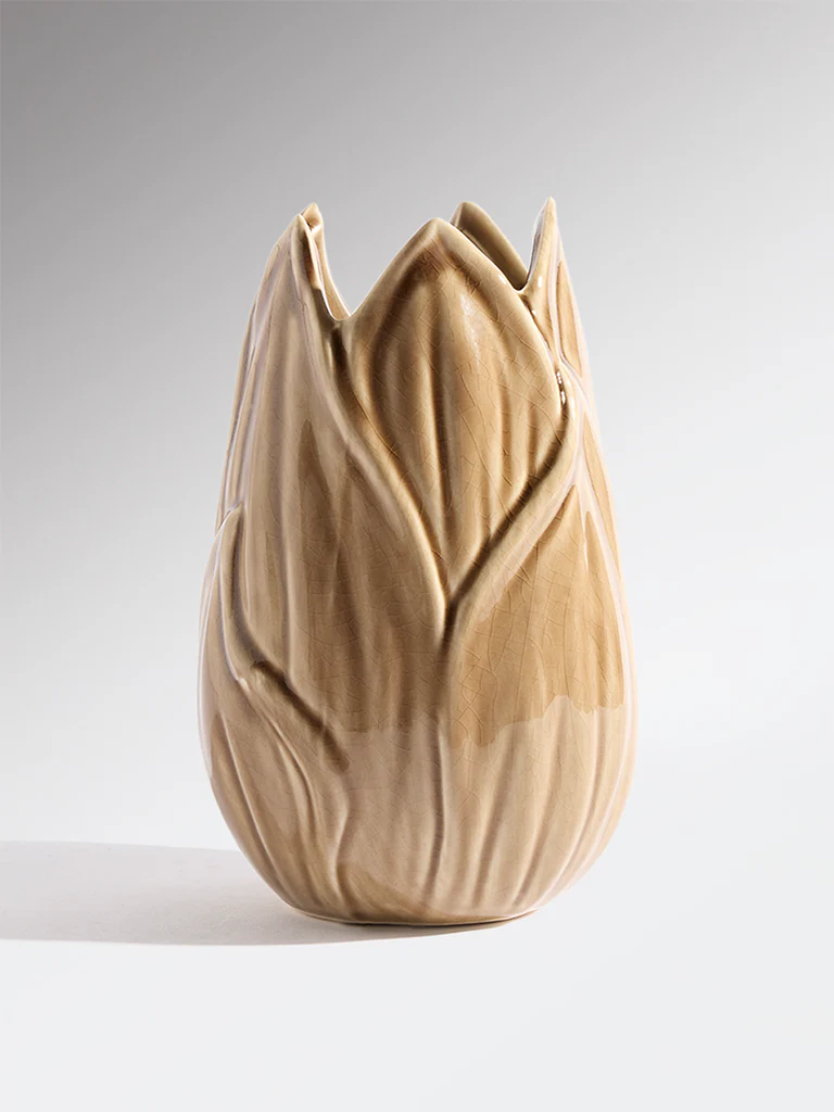 Westside Home Brown Ceramic Artichoke Planter