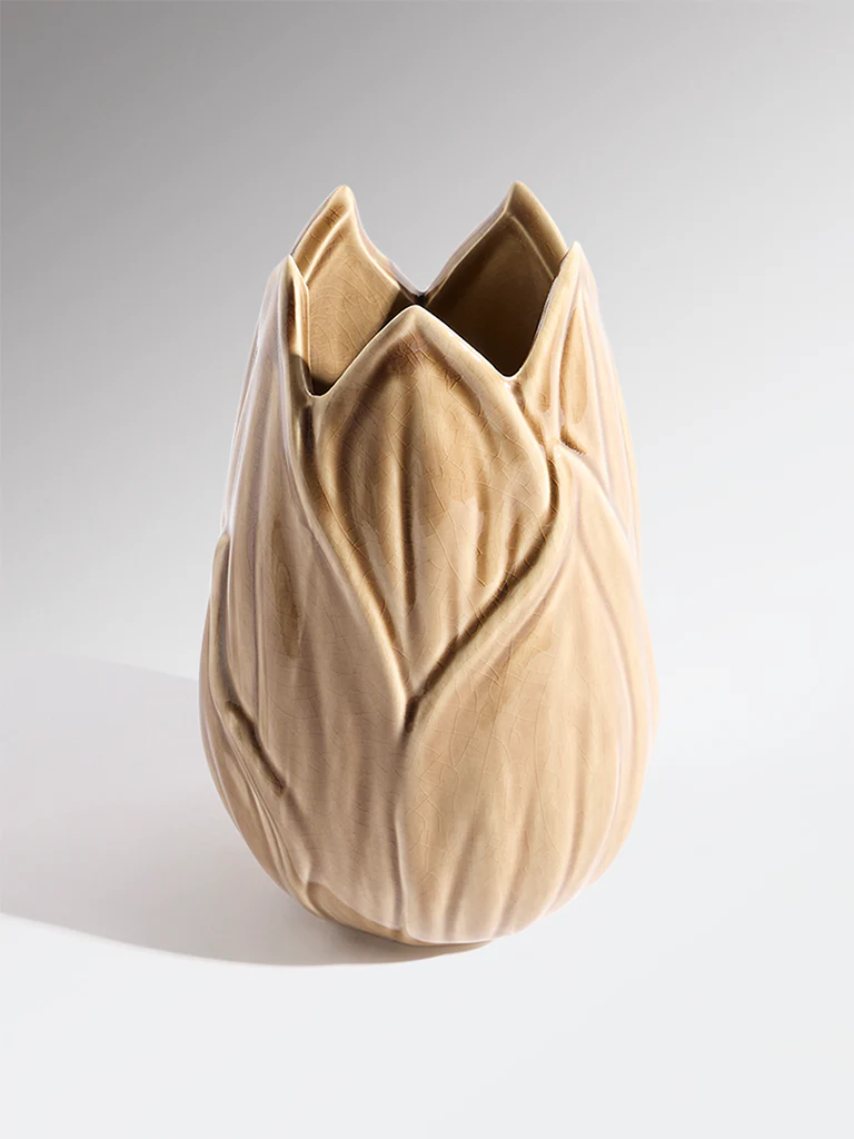 Westside Home Brown Ceramic Artichoke Planter - Image 2