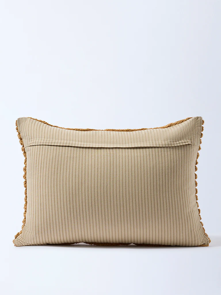 Westside Home Brown Chevron Tufted Cushion Cover - Image 2