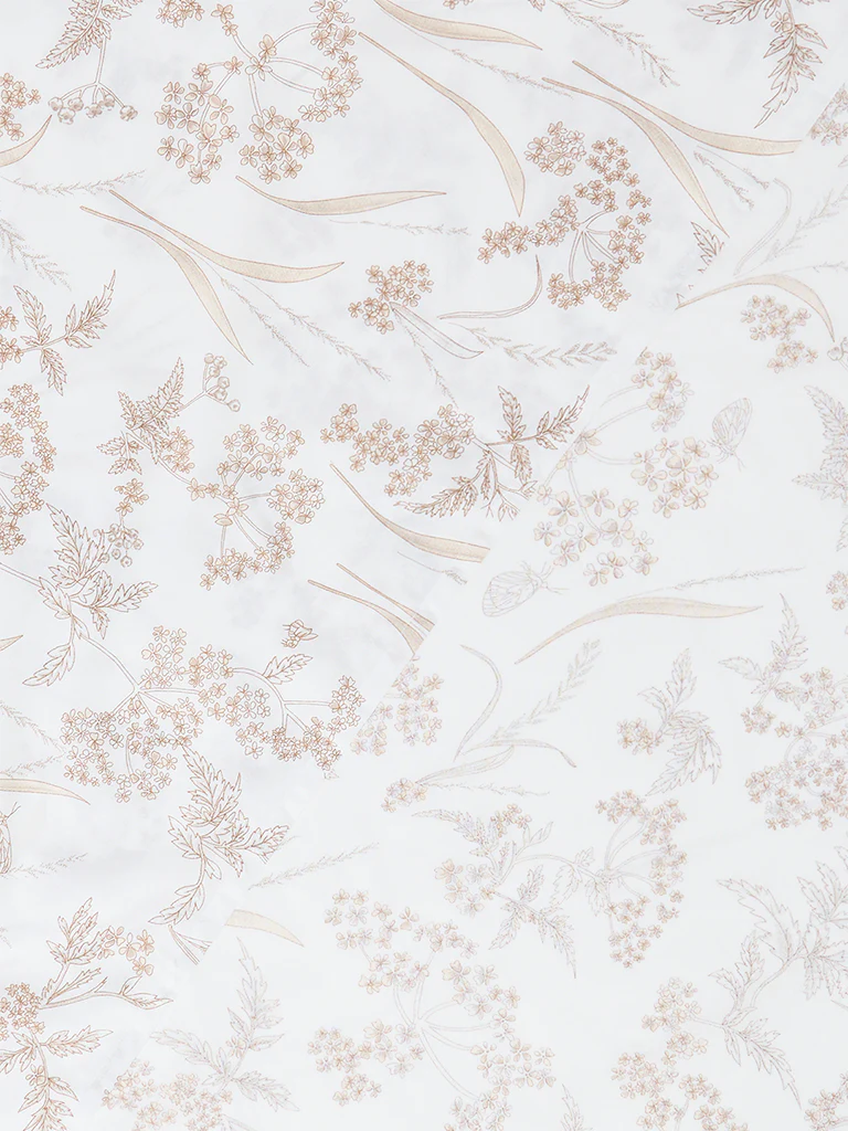 Westside Home Brown Foliage Printed Queen Bed Sheet Set - Image 3
