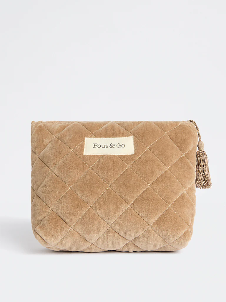 Westside Home Brown Quilted Pouch