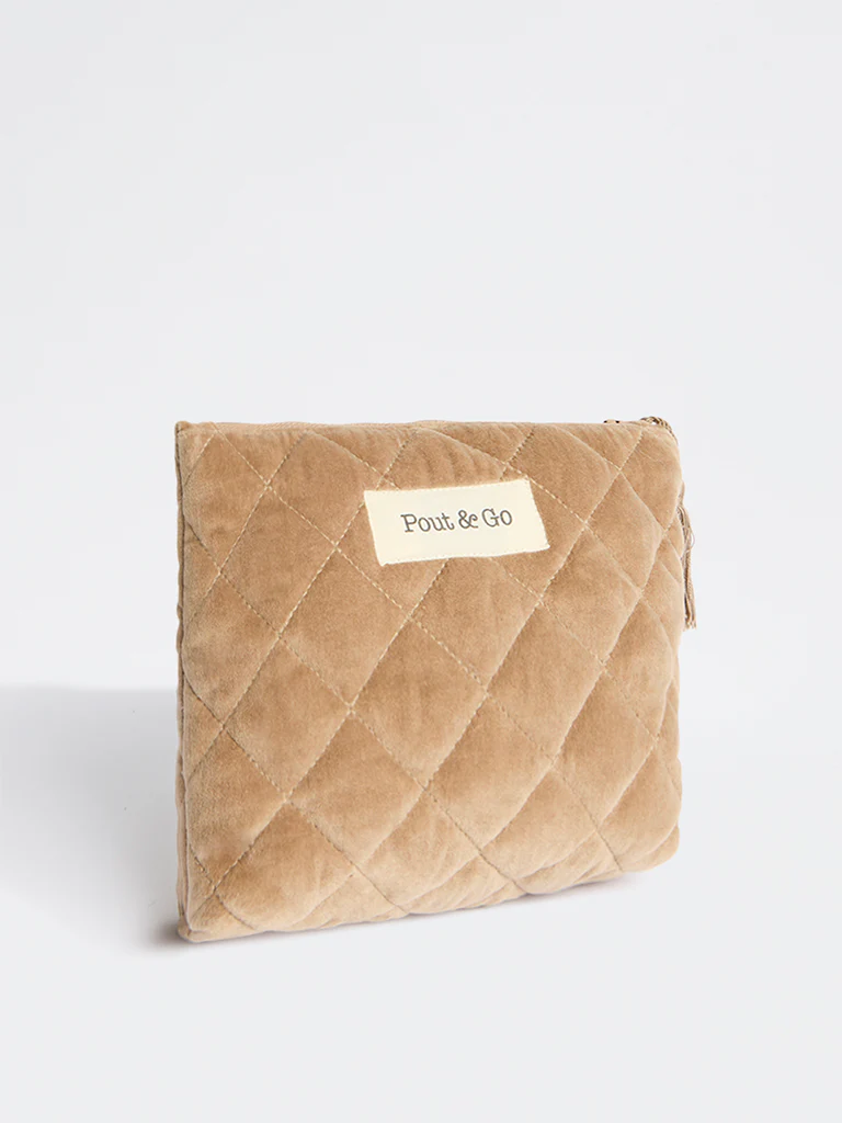Westside Home Brown Quilted Pouch - Image 2