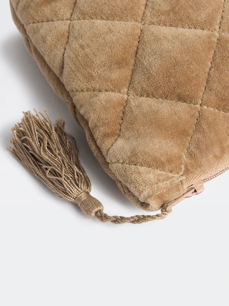 Westside Home Brown Quilted Pouch - Image 3