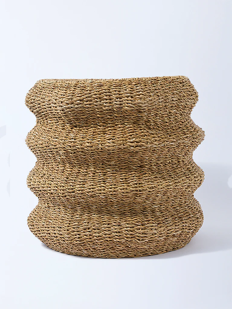 Westside Home Brown Seagrass Wired Planter - Medium