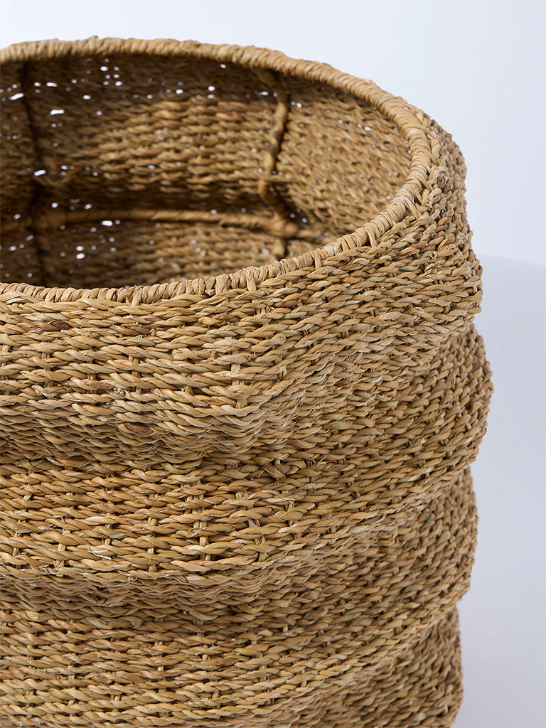 Westside Home Brown Seagrass Wired Planter - Medium - Image 3