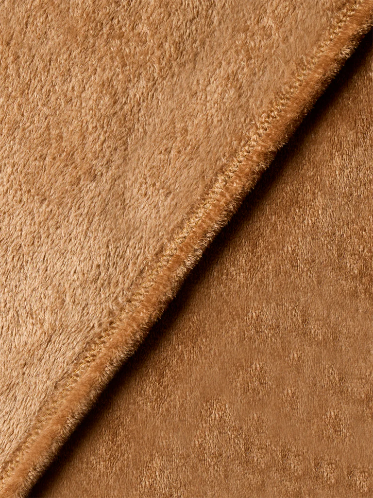 Westside Home Brown Single Bed Fleece Blanket - Image 3