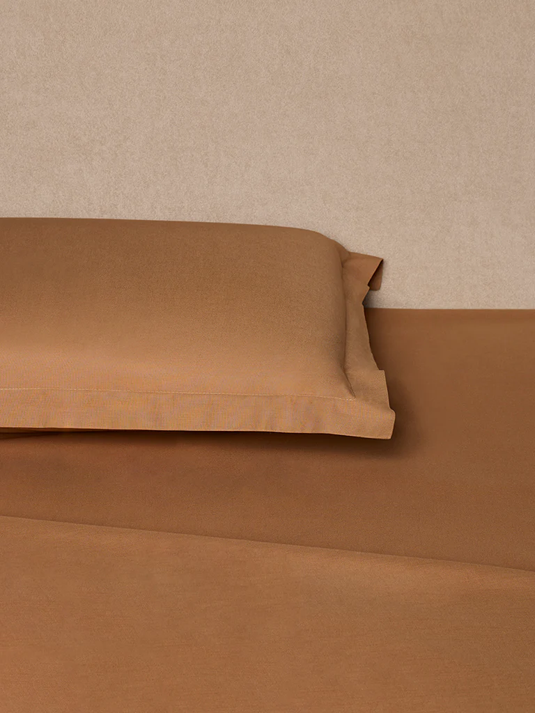 Westside Home Brown Solid King Bed Sheet Set