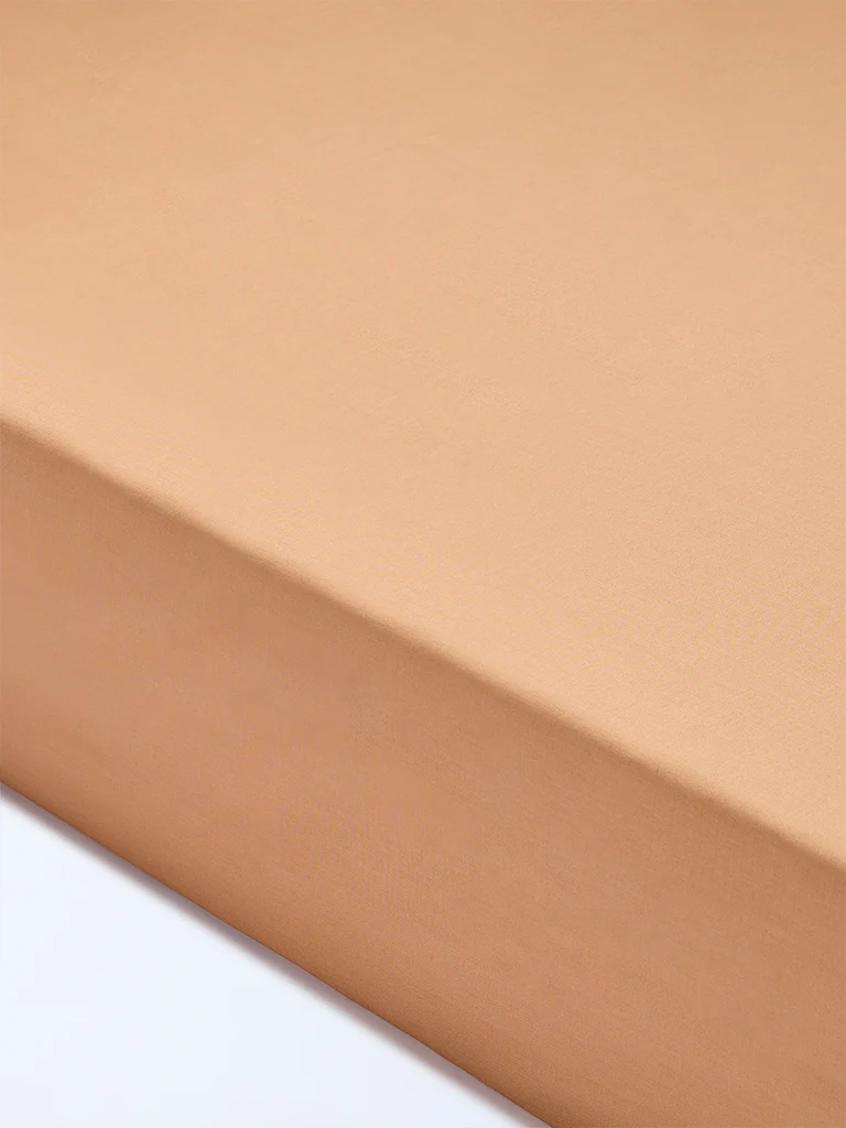 Westside Home Brown Solid Queen Bed Sheet Set - Image 2