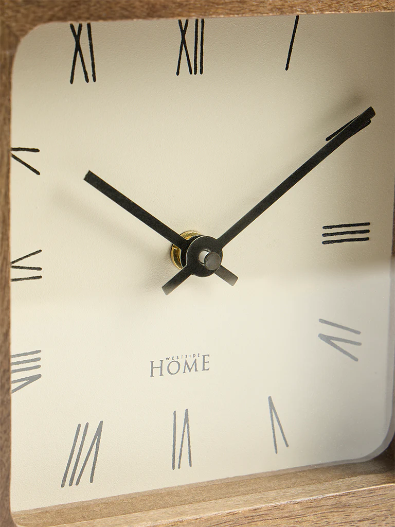 Westside Home Brown Square Table Clock - Image 4