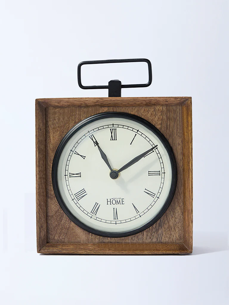 Westside Home Brown Wooden Clock