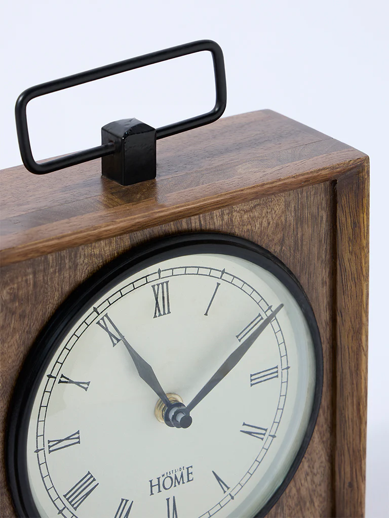 Westside Home Brown Wooden Clock - Image 3