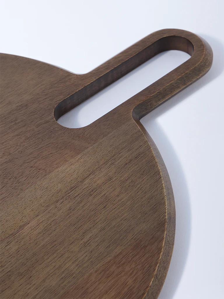 Westside Home Brown Wooden Round Chopper - Image 3