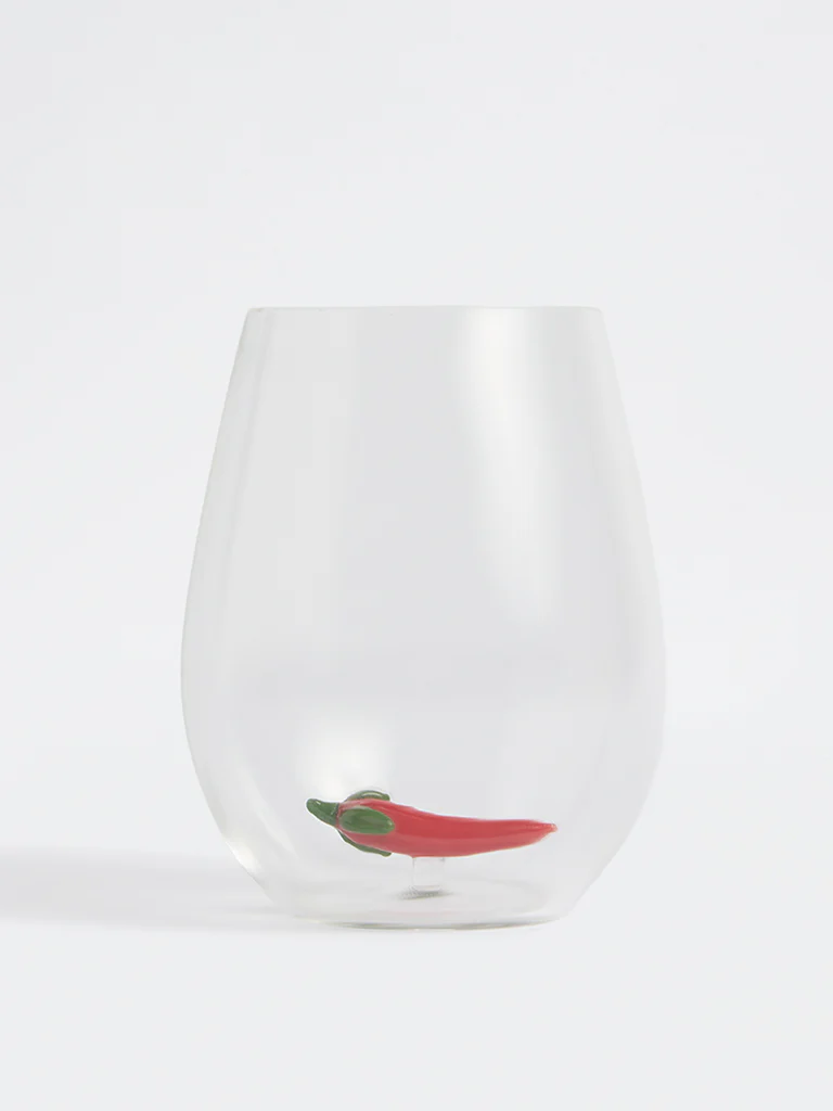 Westside Home Clear Chilli-Detailed Water Glass