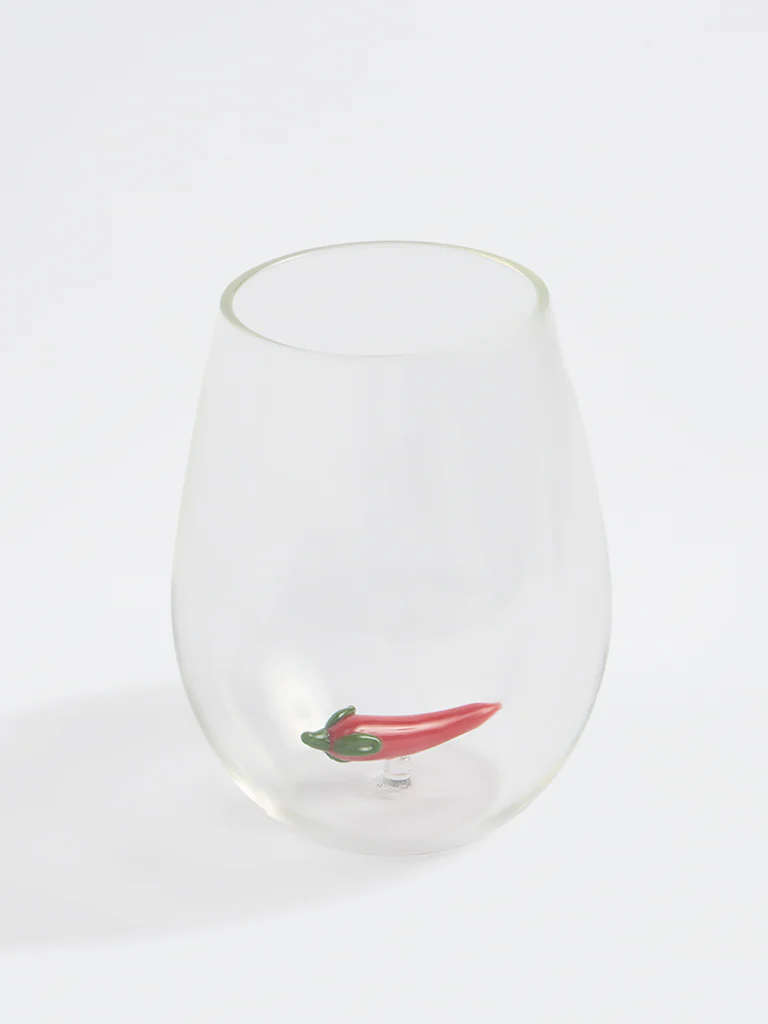 Westside Home Clear Chilli-Detailed Water Glass - Image 2