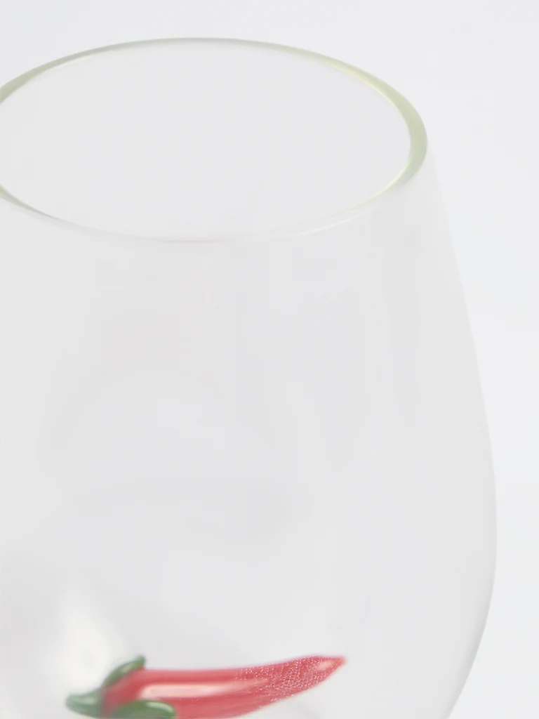 Westside Home Clear Chilli-Detailed Water Glass - Image 3