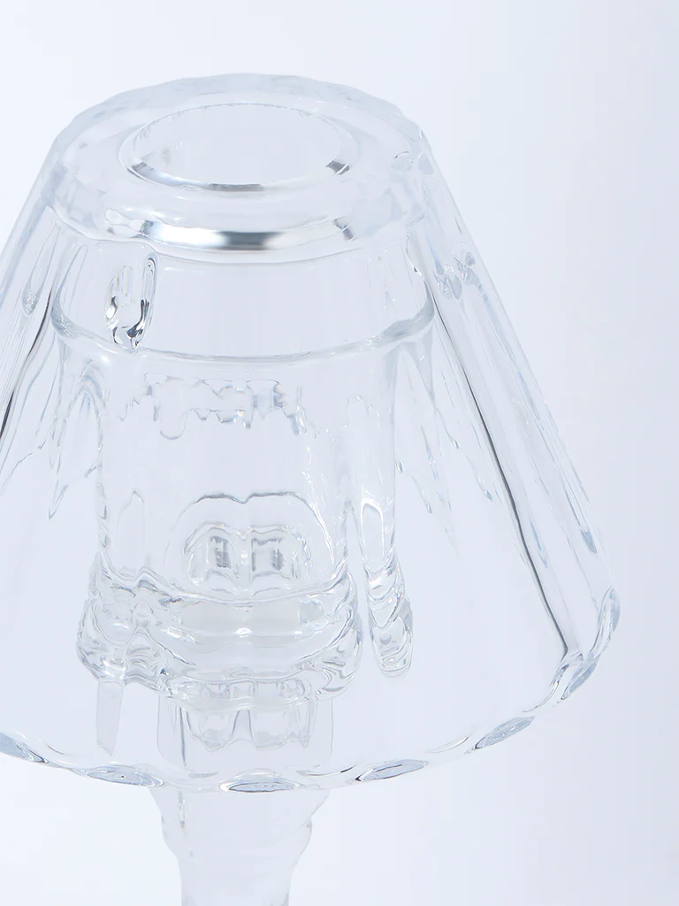 Westside Home Clear Glass Parasol Tapered Candle Holder - Image 3