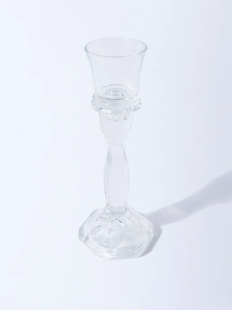 Westside Home Clear Glass Tapered Tealight Candle Holder - Large - Image 2