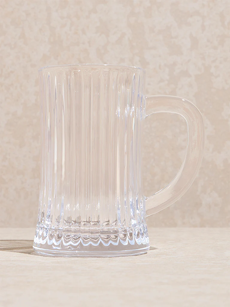Westside Home Clear Ribbed Beer Glass