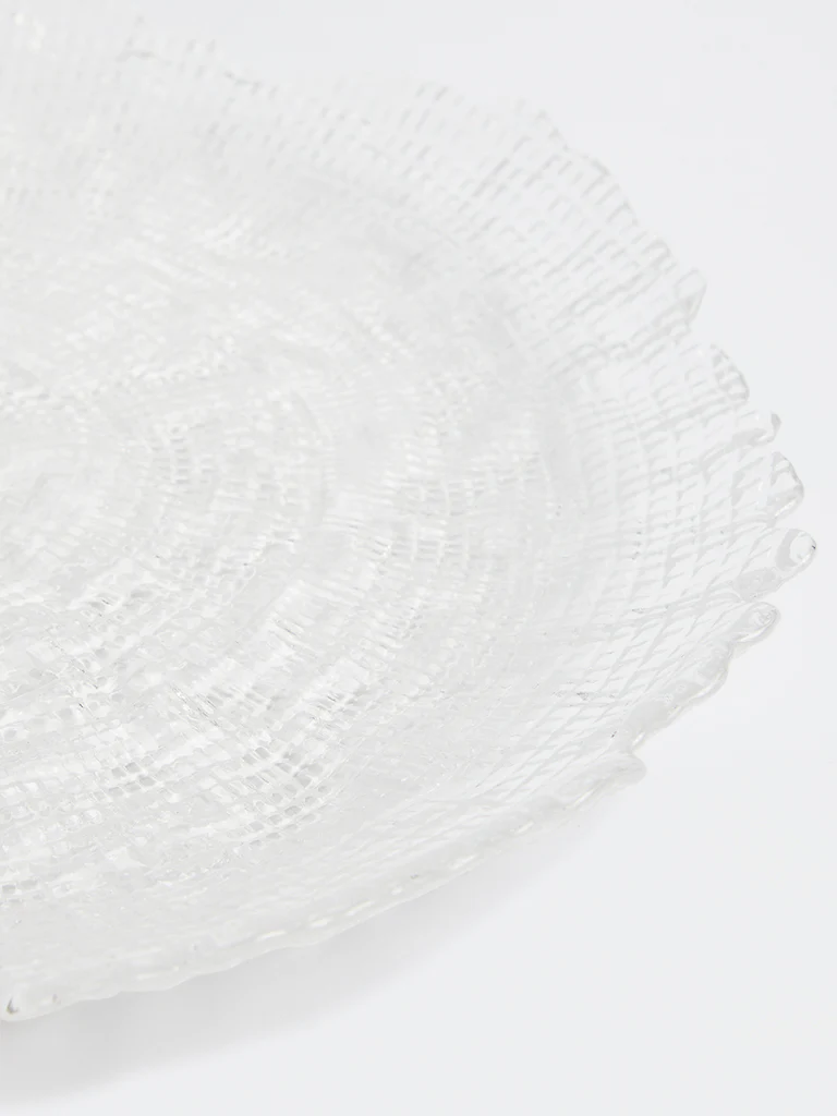 Westside Home Clear Textured Glass Plate - Large - Image 3