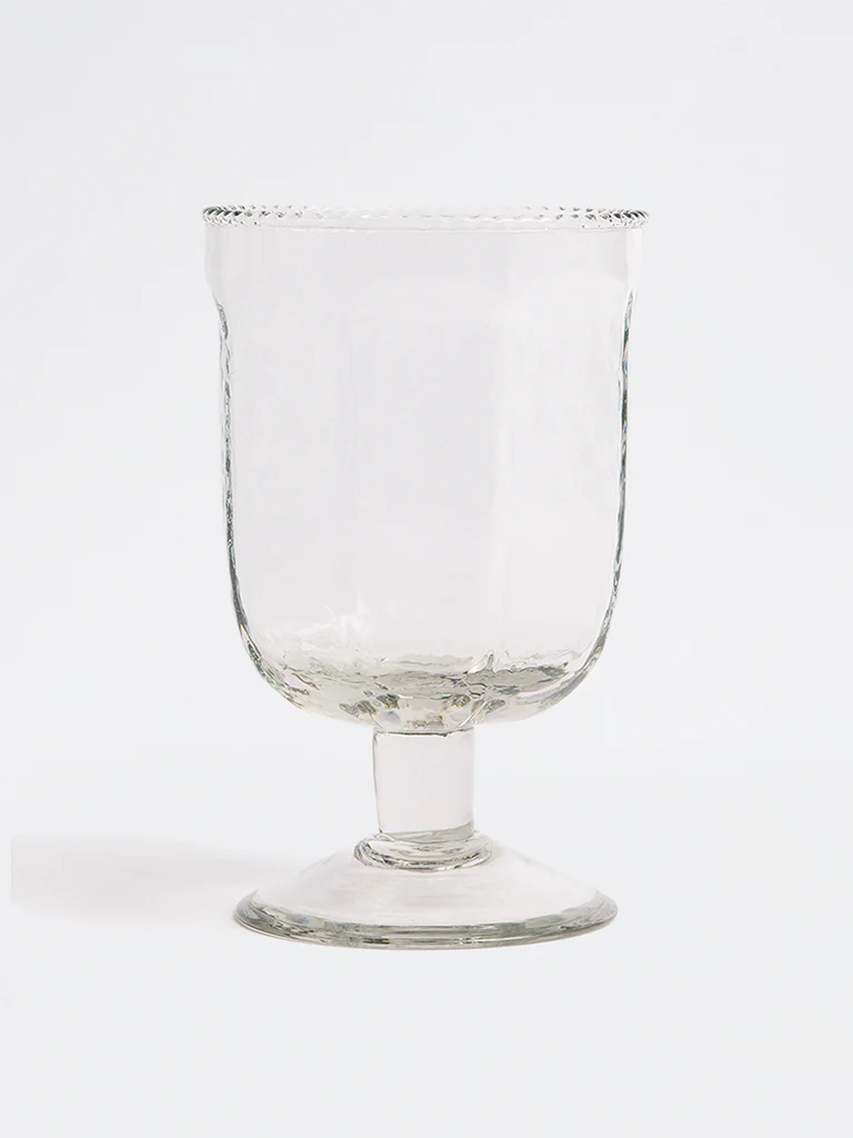 Westside Home Clear Textured Stem Wine Glass
