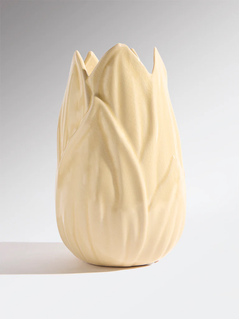 Westside Home Cream Artichoke Ceramic Vase - Image 2