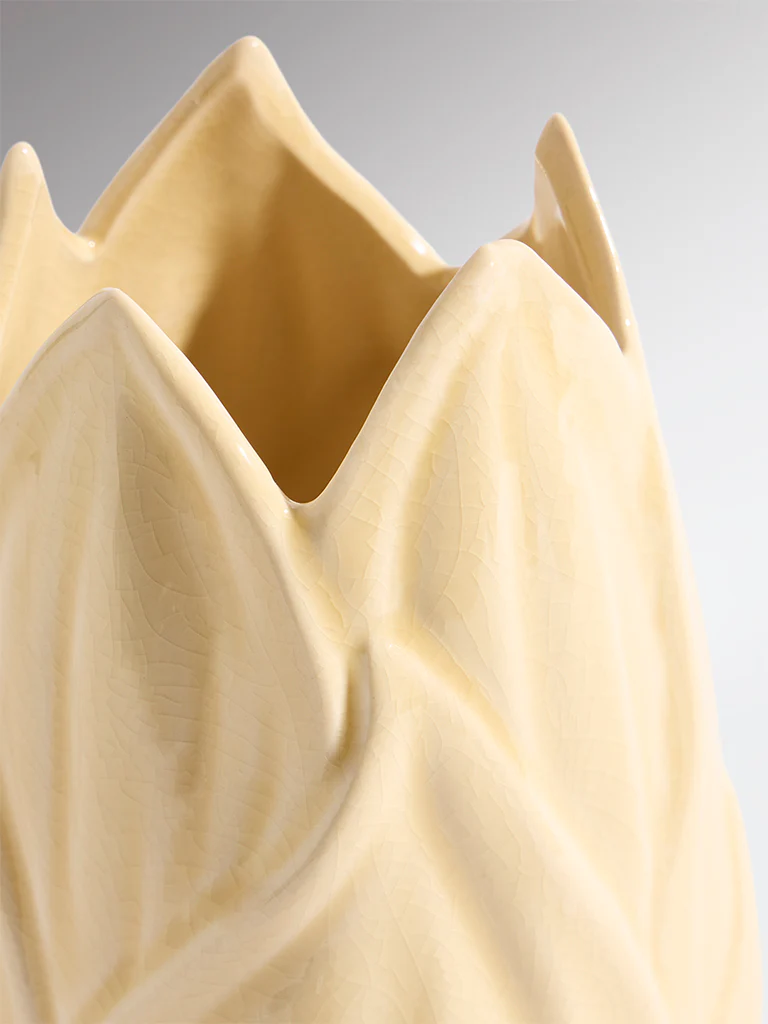 Westside Home Cream Artichoke Ceramic Vase - Image 3