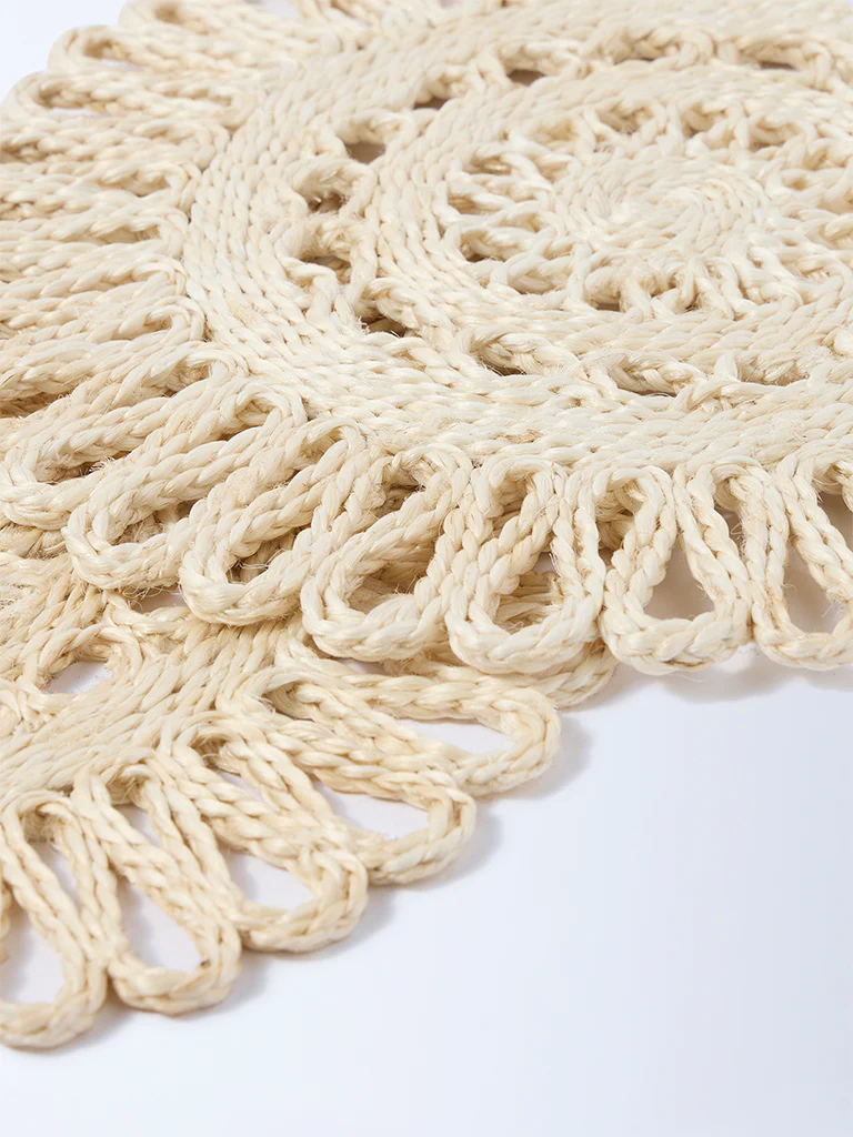 Westside Home Cream Woven-Textured Placemats (Set of 2) - Image 3