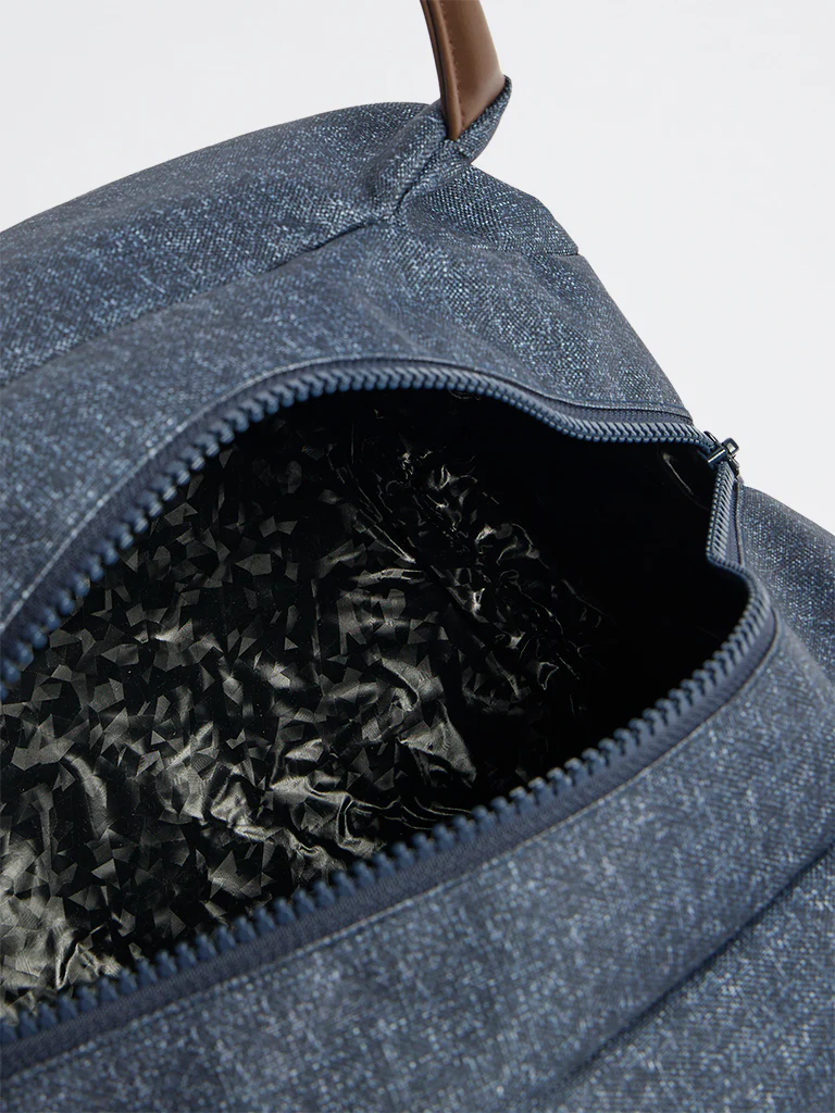 Westside Home Dark Blue Solid Lunch Bag - Image 3