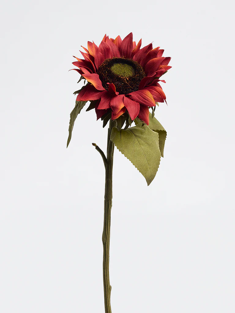 Westside Home Dark Orange Artificial Sunflower Plant - Image 2