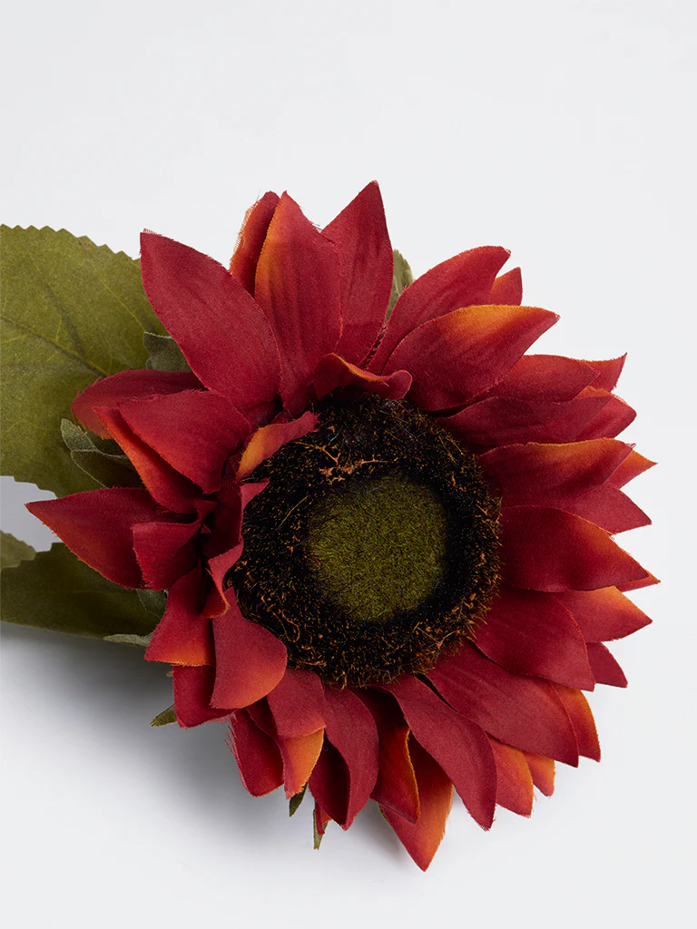 Westside Home Dark Orange Artificial Sunflower Plant - Image 3