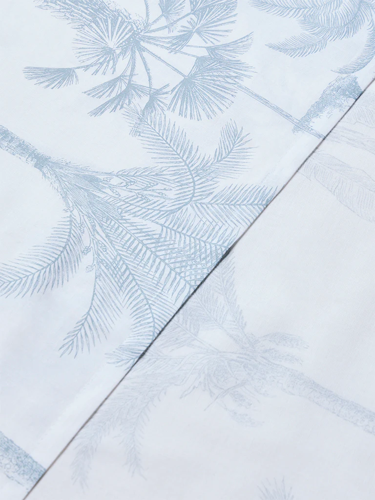 Westside Home Dusty Blue Tropical-Inspired King Bed Sheet Set - Image 3
