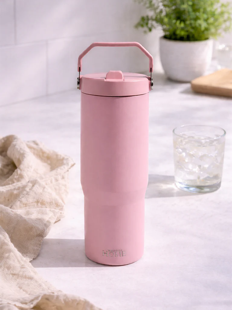 Westside Home Dusty Pink Insulated Tumbler Water Bottle - 850ML