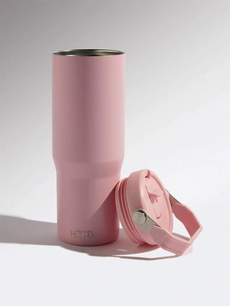 Westside Home Dusty Pink Insulated Tumbler Water Bottle - 850ML - Image 3