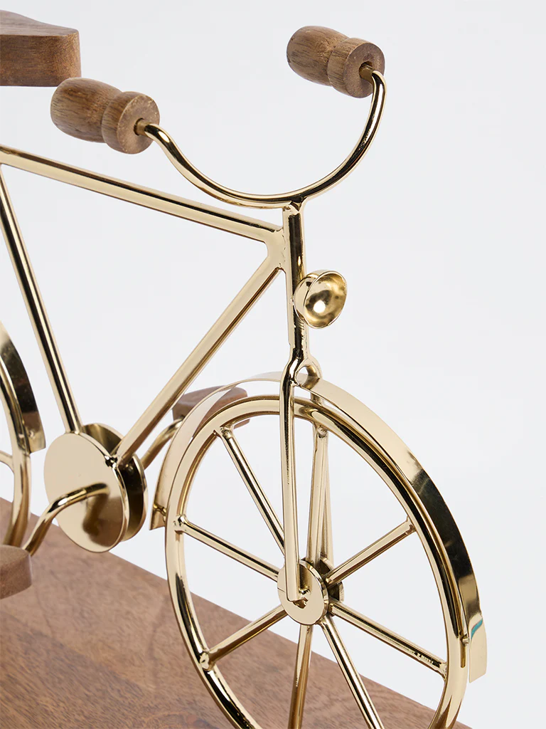 Westside Home Gold Bicycle Decorative Object - Image 3