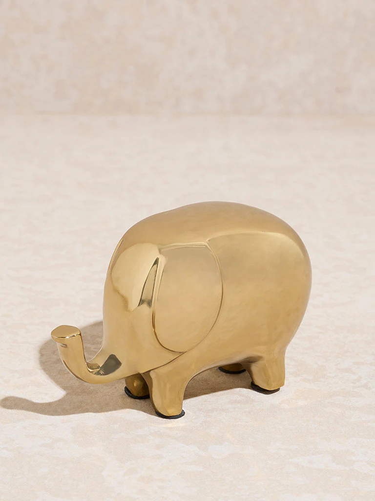 Westside Home Gold Elephant Decorative Object - Image 2