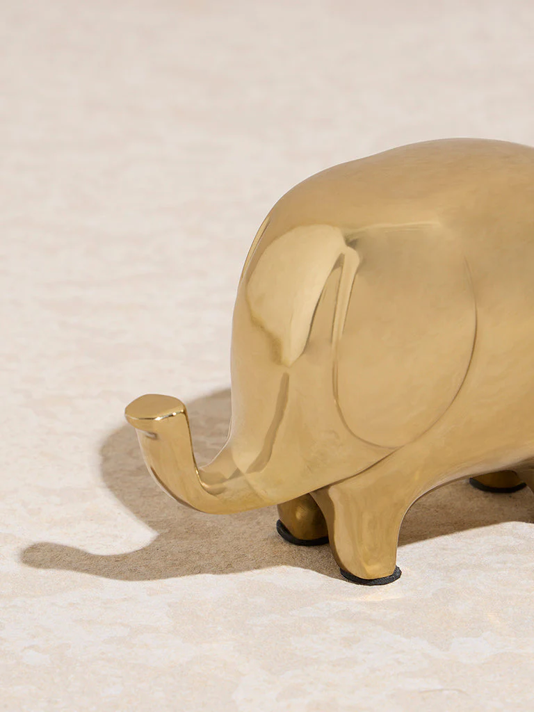 Westside Home Gold Elephant Decorative Object - Image 3