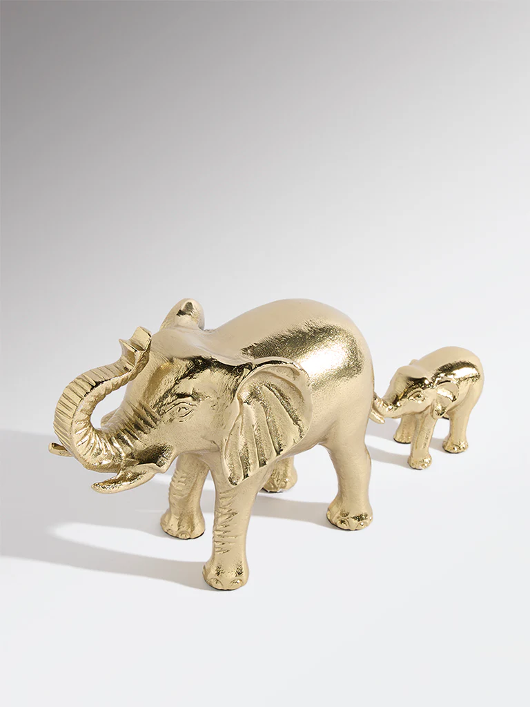 Westside Home Gold Elephant Sculpture - Image 2