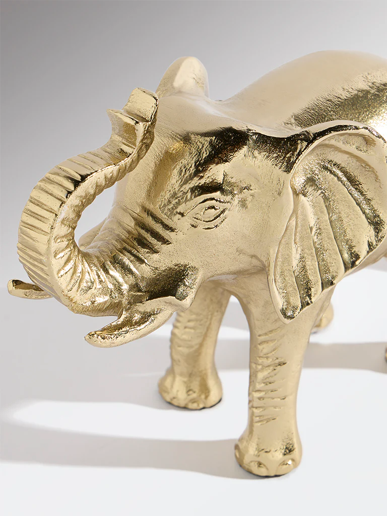 Westside Home Gold Elephant Sculpture - Image 3