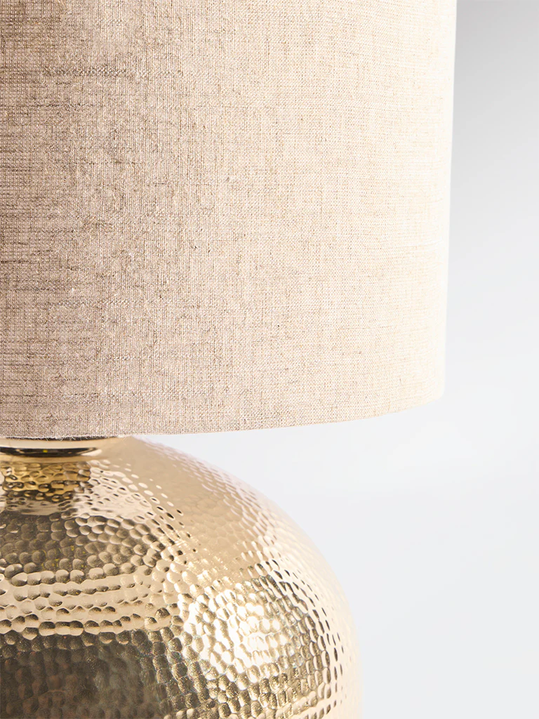 Westside Home Gold Hammered Table Lamp - Image 3