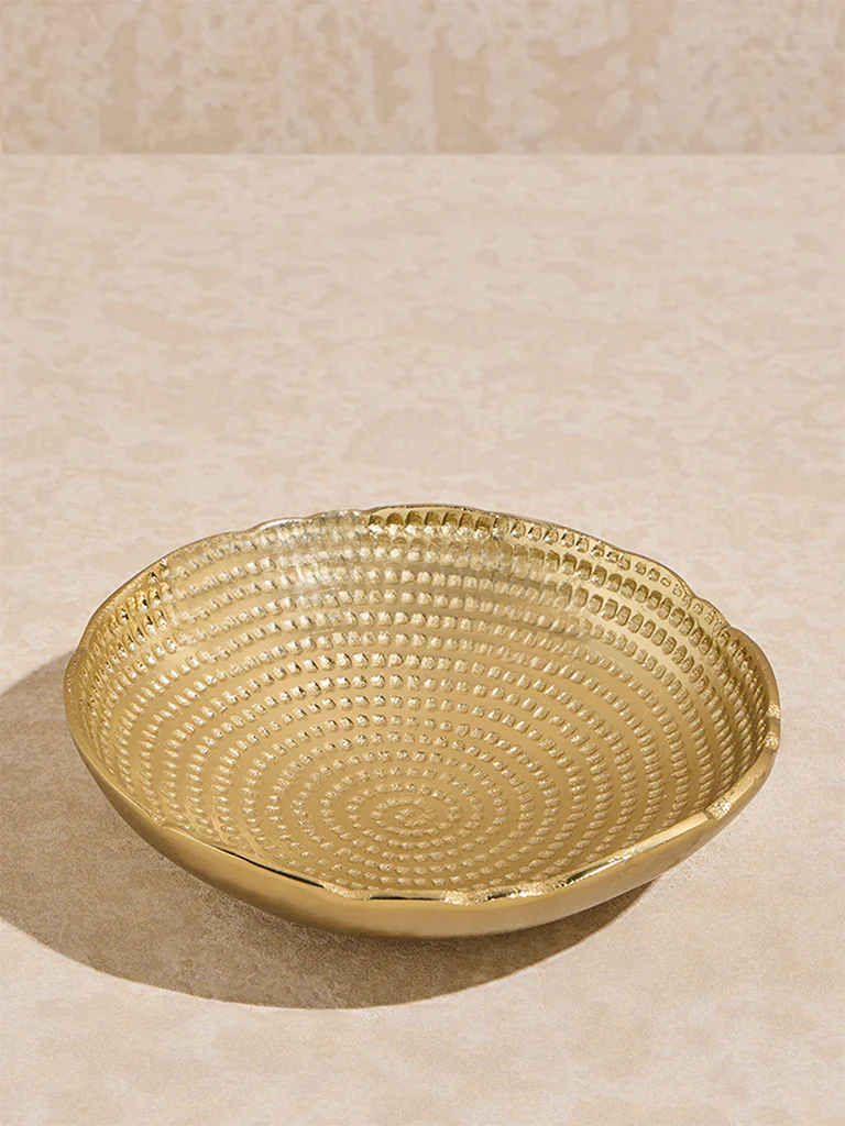Westside Home Gold Hammered Texture Platter - Image 2