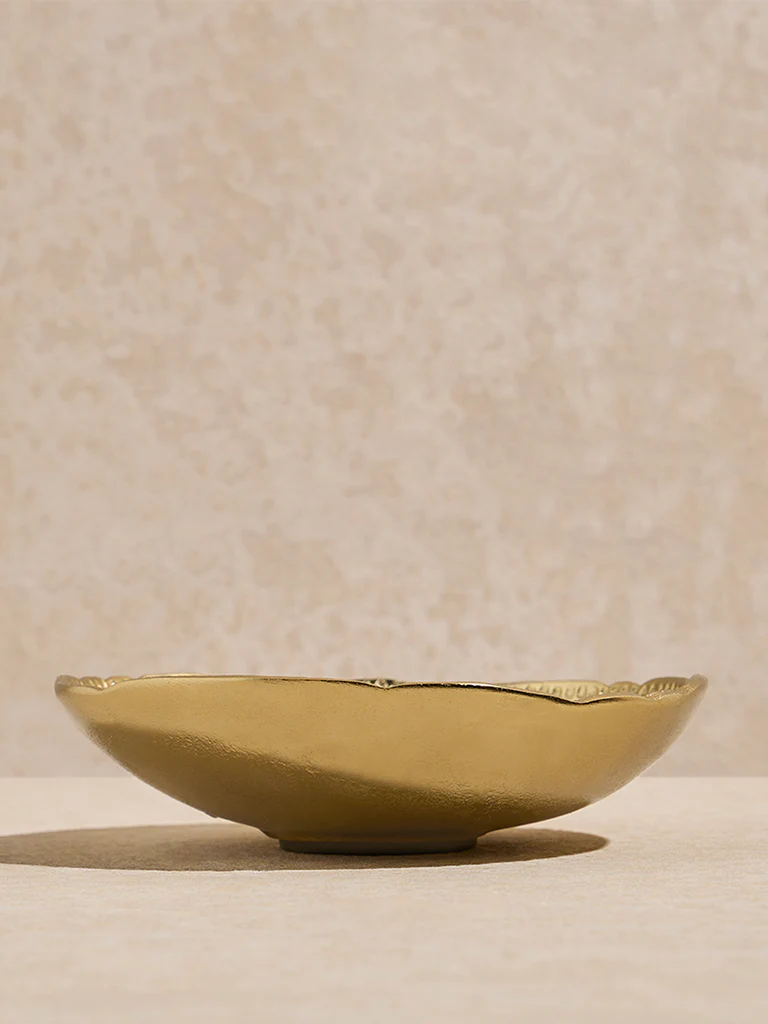 Westside Home Gold Hammered Texture Platter - Image 3