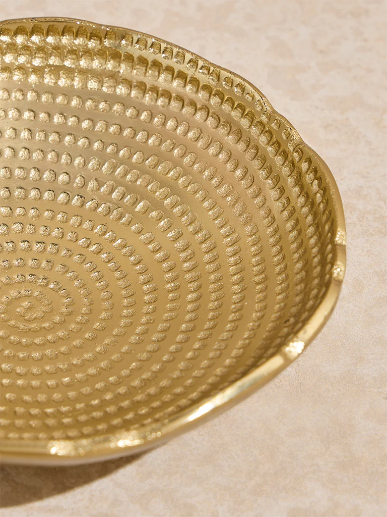 Westside Home Gold Hammered Texture Platter - Image 4